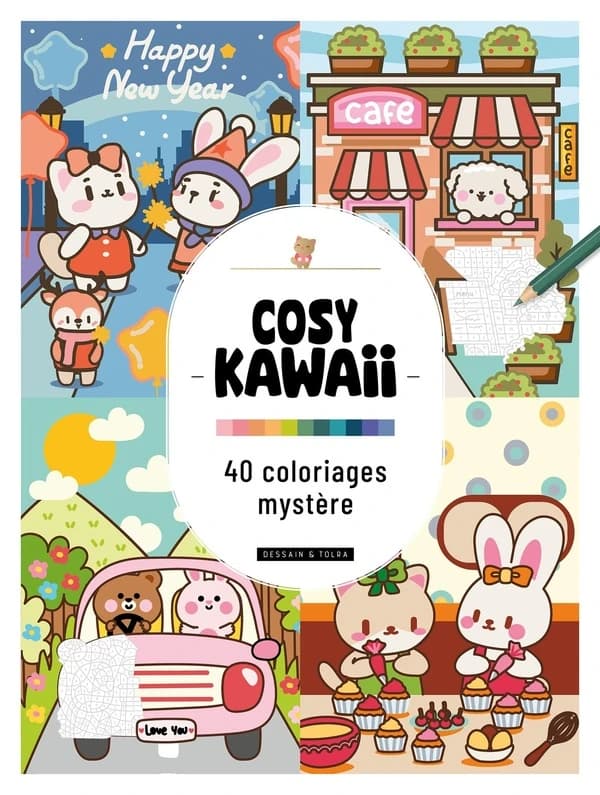 Cosy Kawaii : 40 coloriages mystère