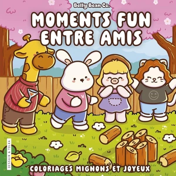 Moments fun entre amis : Coloriages mignons et joyeux