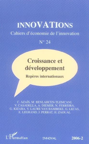 Revue innovations n.24 : croissance et développement ; repères internationaux