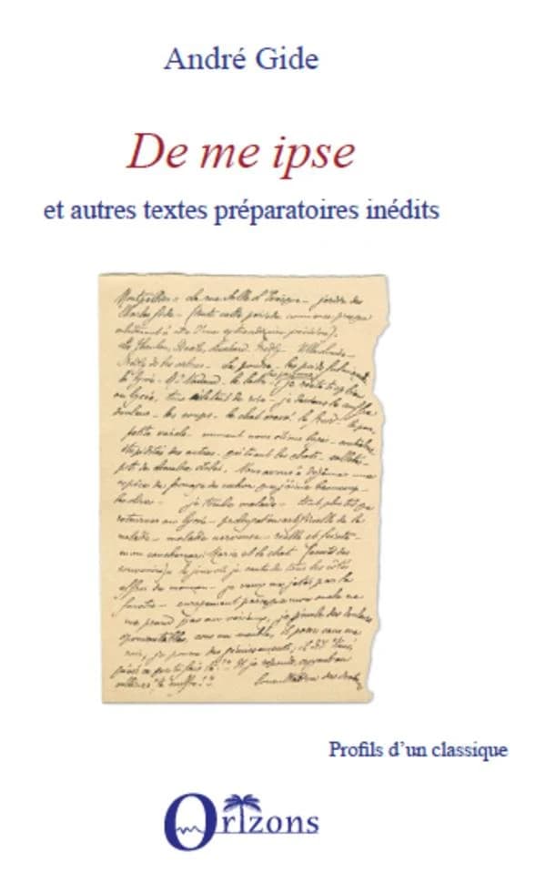De me ipse : et autres textes préparatoires inédits