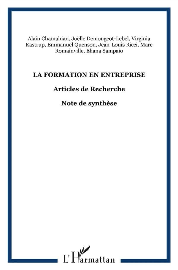 La formation en entreprise