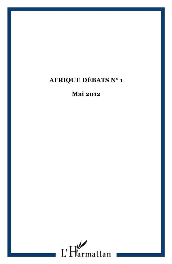 Afrique debats n 1