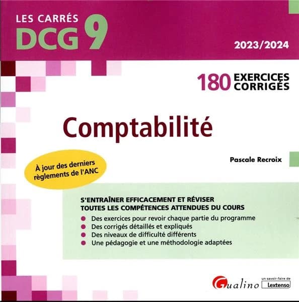 Comptabilité : 180 exercices corrigés ([Éd.] 2023-2024) Pascale Recroix