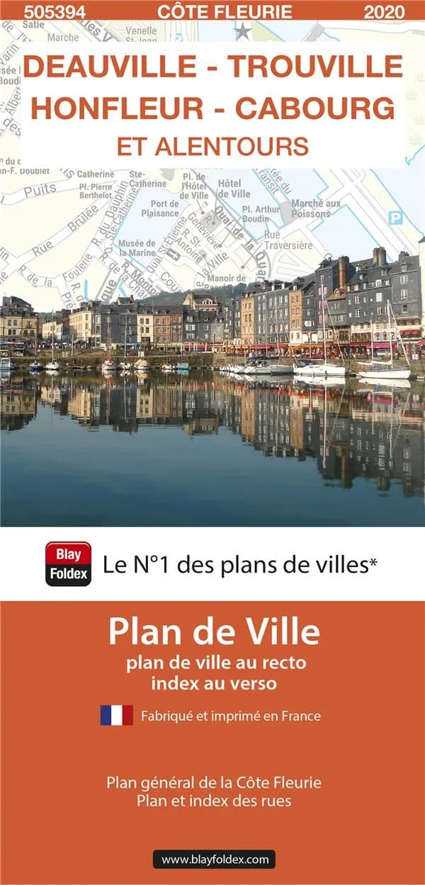 Deauville, Trouville, Honfleur, Cabourg et alentours : plan de ville (édition 2020)