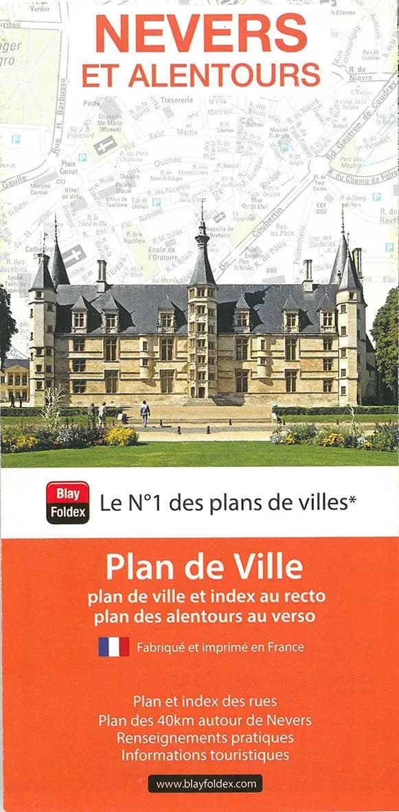 Nevers et alentours : plan de ville (édition 2020)