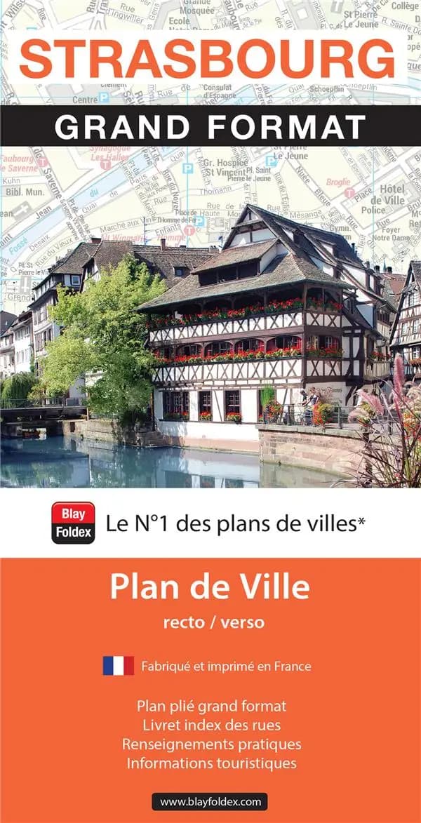 Strasbourg grand format : Plan de ville (édition 2024)
