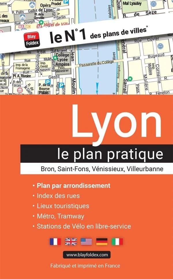 Lyon : Le plan pratique ; Bron, Saint-Fons, Vénissieux, Villeurbanne (édition 2025)