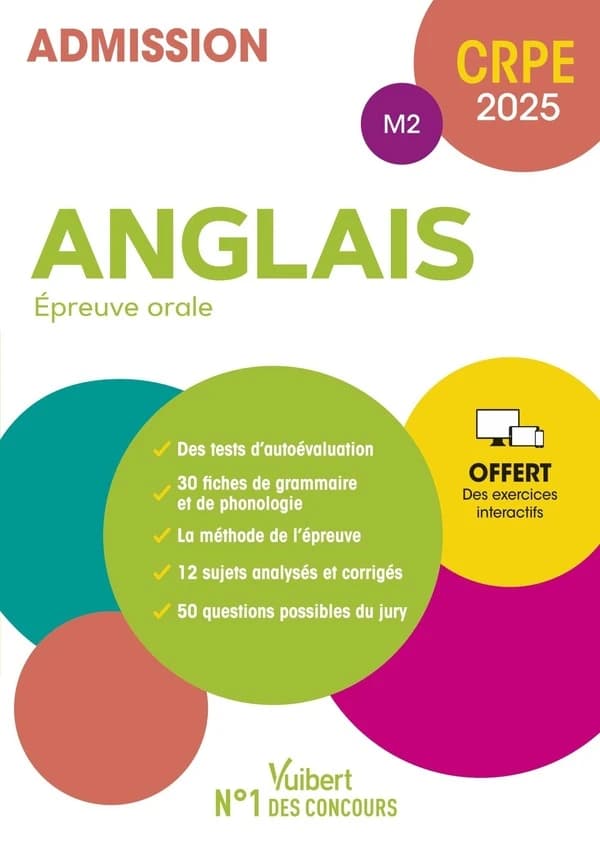 Anglais : épreuve orale : admission : CRPE 2025, M2