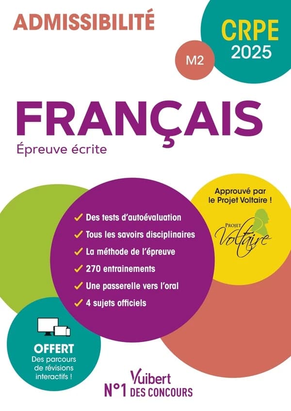Français : épreuve écrite : admissibilité : CRPE 2025, M2