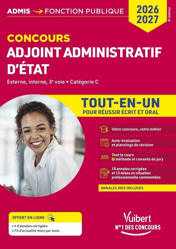 Adjoint administratif d'État : externe, interne, 3e voie, catégorie C : tout-en-un, pour réussir écrit et oral (8e éd.) Dominique Herbaut,... Stéphanie Herbaut, Bernadette Lavaud,... [et al.]