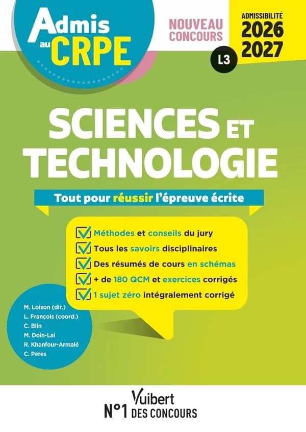 Sciences et technologie : tout pour réussir l'épreuve écrite : nouveau concours : admissibilité 2026-2027, L3