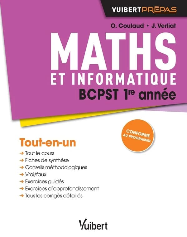 Maths et informatique : BCPST 1re année