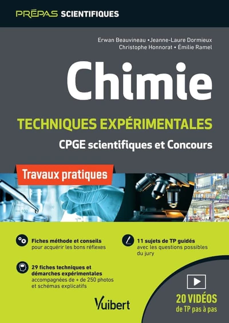 Chimie : techniques expérimentales : CPGE scientifiques et concours : travaux pratiques