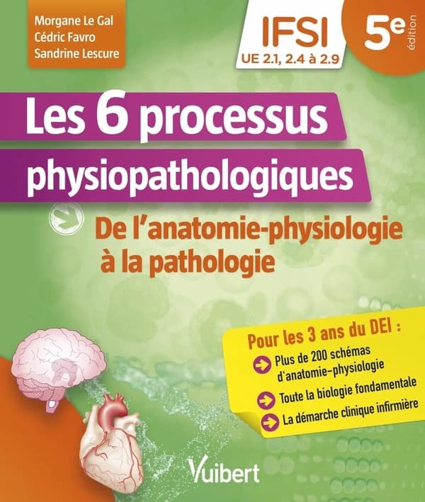 Les 6 processus physiopathologiques : de l'anatomie-physiologie à la pathologie (5e éd.) Morgane Le Gal, Cédric Favro, Sandrine Lescure
