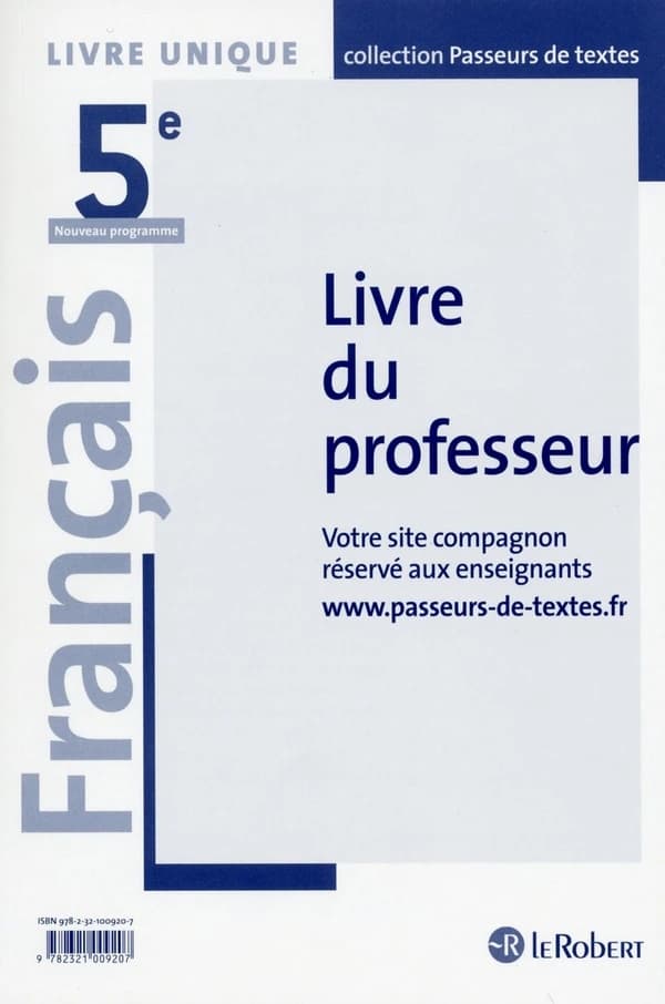 Français 5ème Professeur