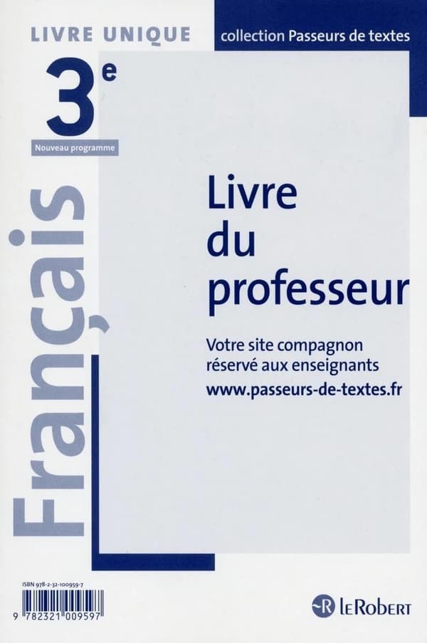 Français 3ème Professeur