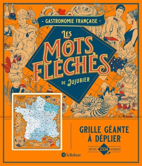 Gastronomie française : grille géante à déplier avec 2334 cases