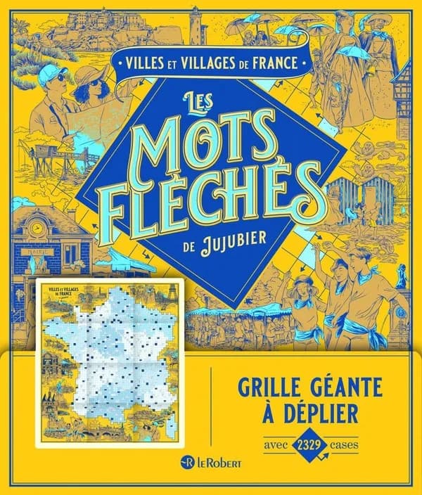 Villes et villages de France : grille géante à déplier avec 2329 cases