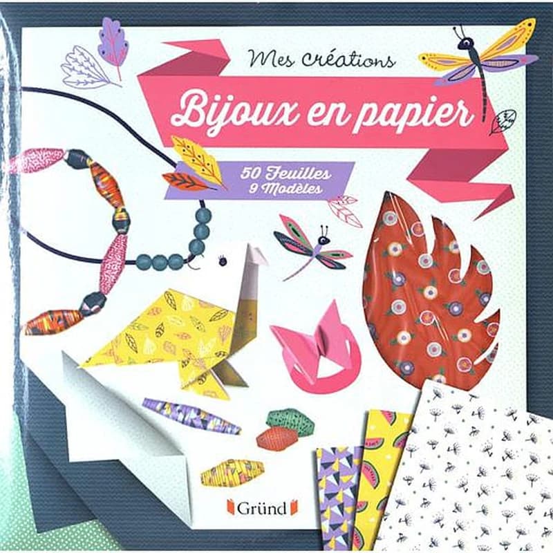 Mes Créations Bijoux en papier  - 50 feuilles, 9 modèles