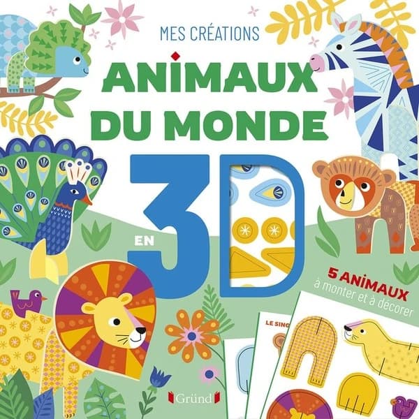 Animaux du monde en 3D : mes crations : [Image à découper]