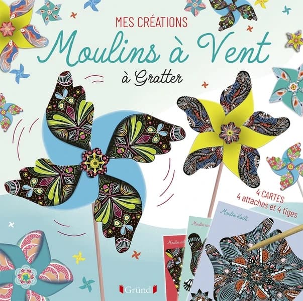 Moulins à vent à gratter : à partir de 6 ans : [Carte à gratter]