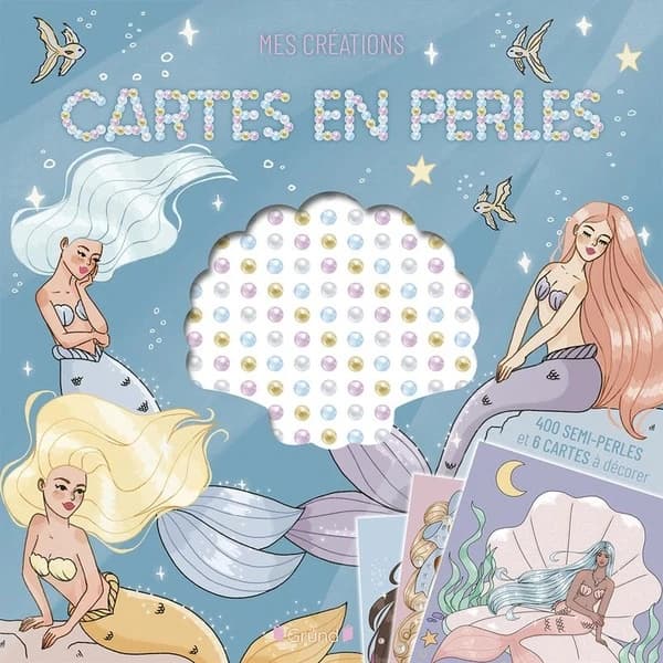 Sirènes et coquillages perles : cartes en perles : [Image à découper]