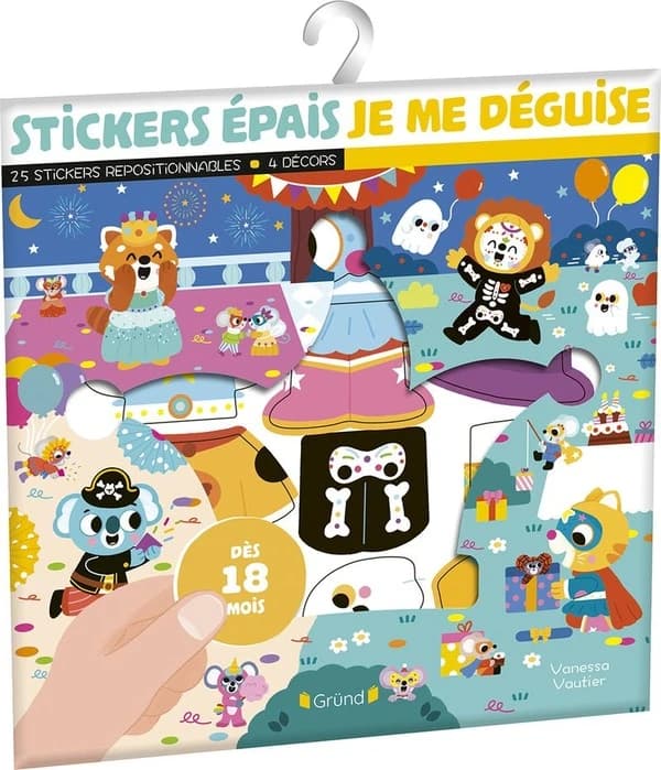 Stickers épais : je me déguise ! - 25 stickers repositionnables - 4 décors : [Autocollant]