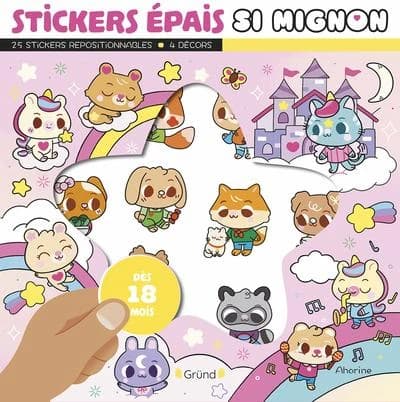 Stickers épais : si mignon - 25 stickers repositionnables - 4 décors : [Autocollant]