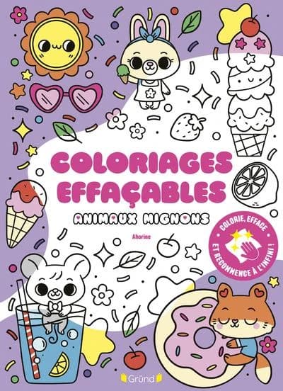 Coloriages effaçables : Animaux mignons