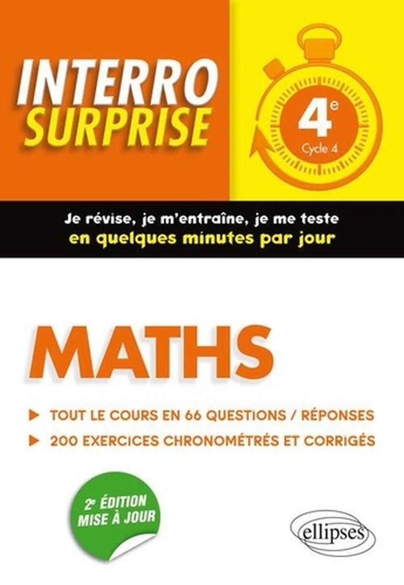 Interro surprise : mathématiques ; 4e (édition 2018)
