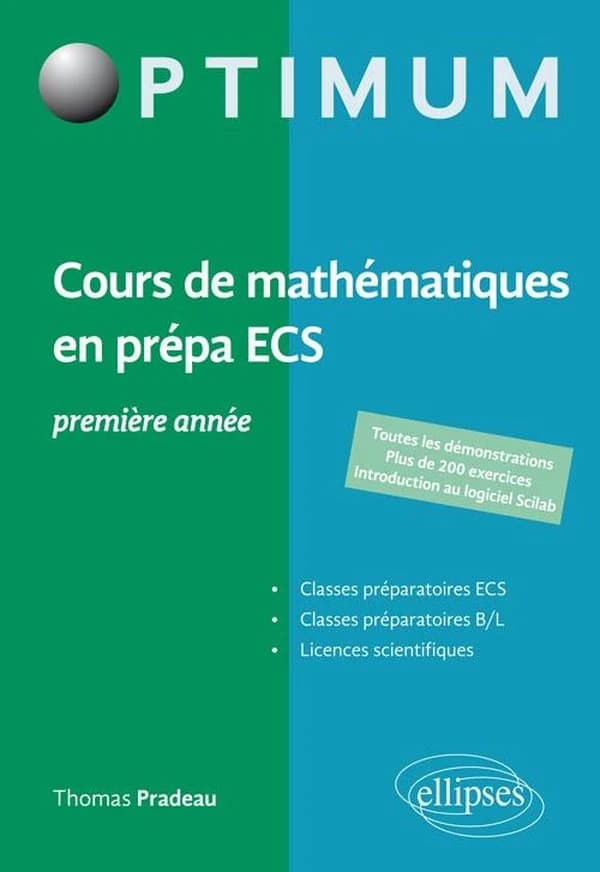 Cours de mathématiques en prépa ECS : première année