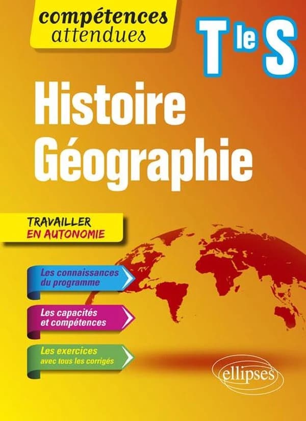 Compétences attendues ; histoire géographie ; terminale S (édition 2019)