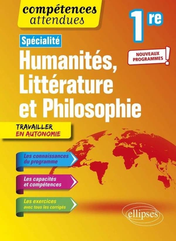 Spécialité humanités, littérature et philosophie ; 1re ; nouveaux programmes