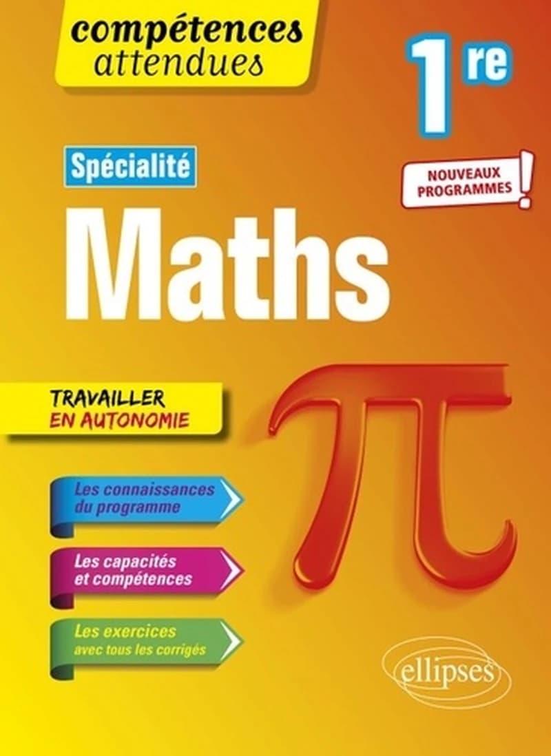 Compétences attendues : spécialité mathematiques ; 1re ; nouveaux programmes