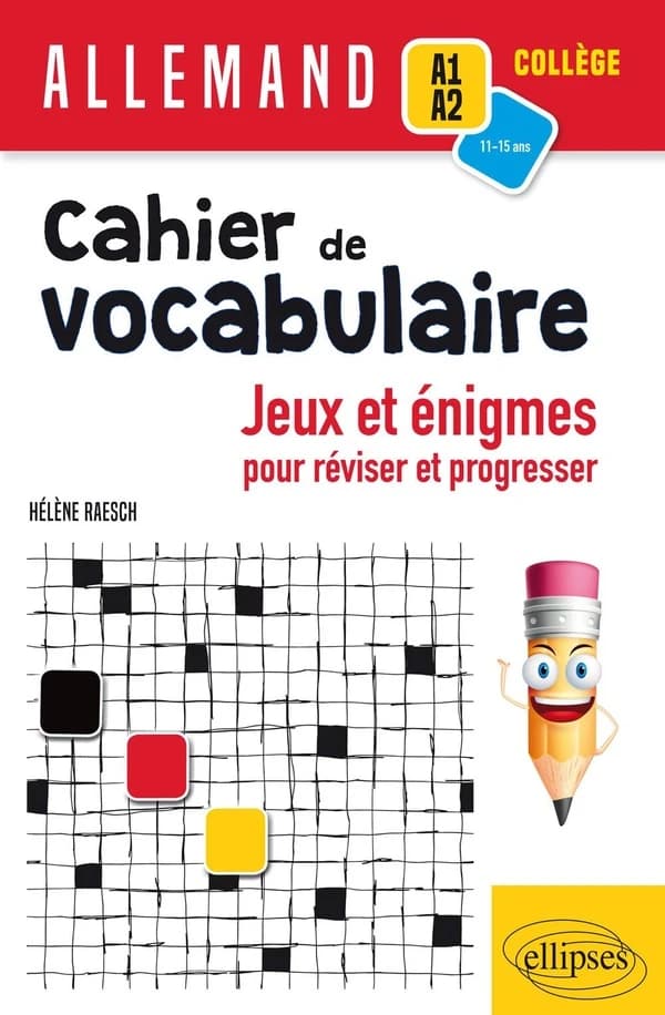 Allemand : cahier de vocabulaire : A1-A2, collège, cycle 4 : jeux et énigmes pour réviser et progresser