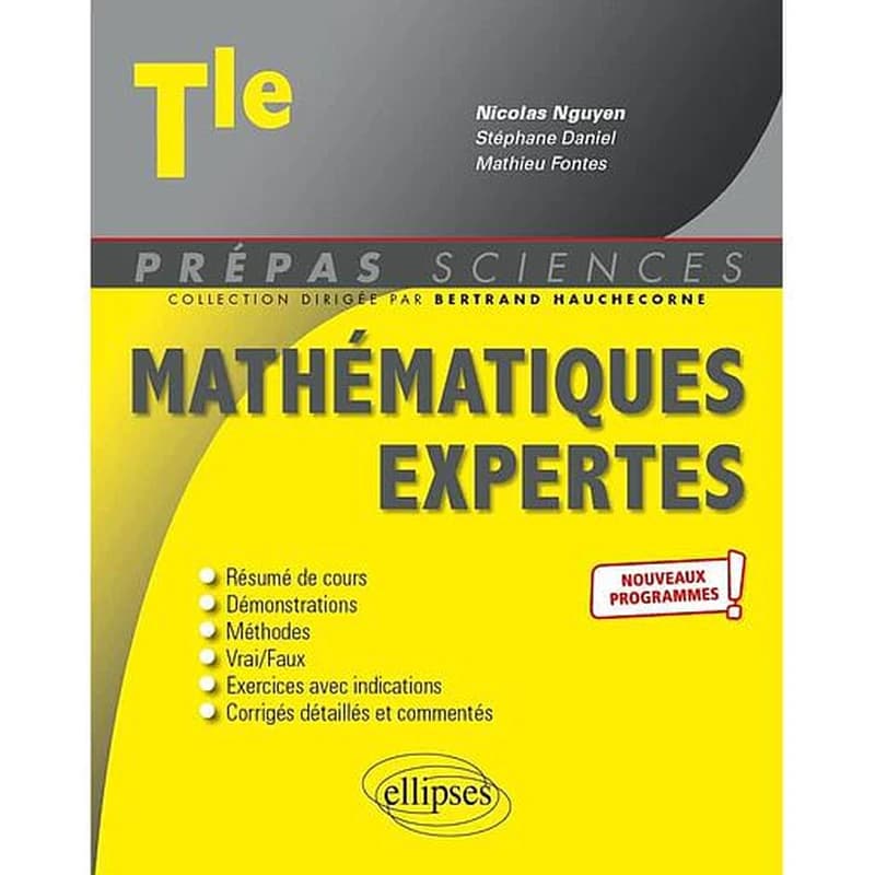 Mathématiques expertes ; terminale ; nouveaux programmes