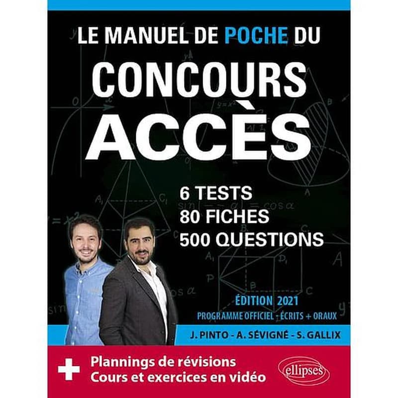 Le manuel de poche du concours ACCES - 80 fiches, 80 vidéos de cours, 6 tests, 500 questions