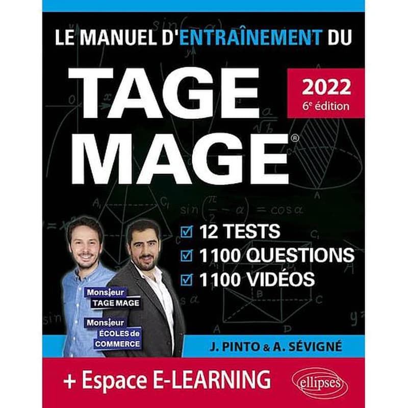 Le manuel d'entraînement du TAGE MAGE - 12 tests blancs, 1100 questions, 1100 vidéos