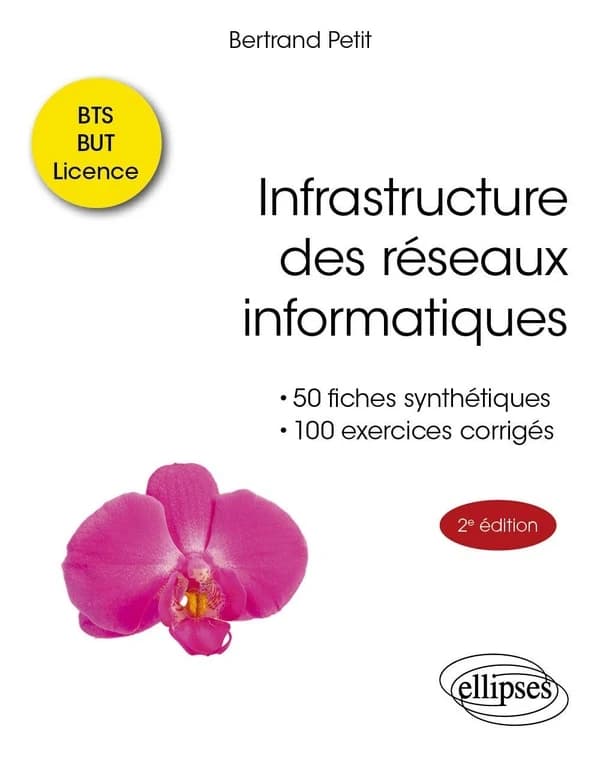 Infrastructure des réseaux informatiques : 50 fiches synthétiques et 100 exercices corrigés (2e éd. [mise à jour]) Bertrand Petit
