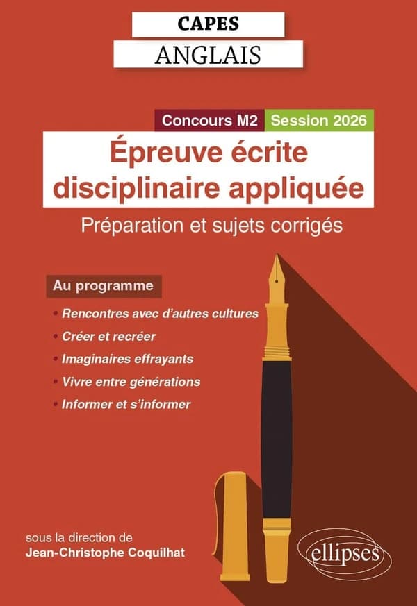 Épreuve écrite disciplinaire appliquée : concours M2, session 2026 : préparation et sujets corrigés