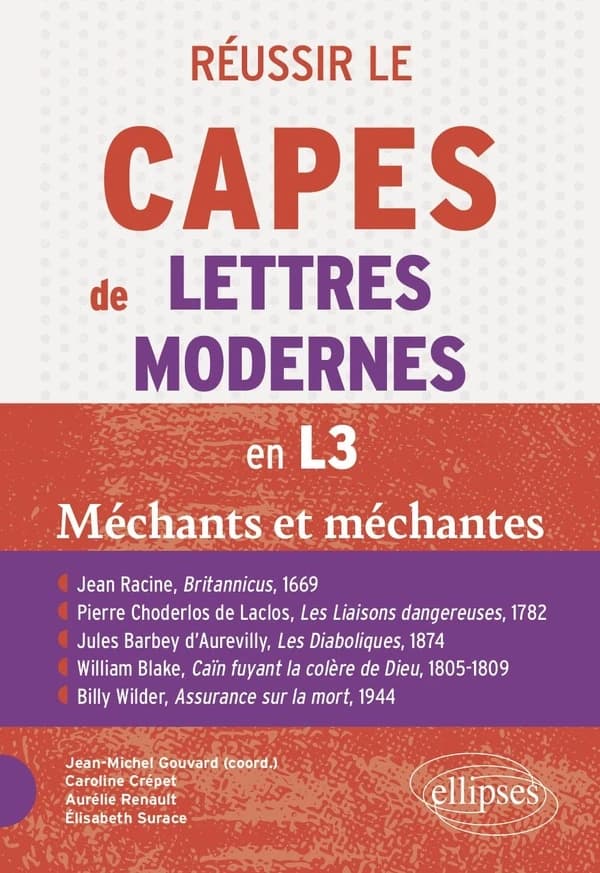 Réussir le CAPES de lettres modernes en L3 : CAPES de lettres 2026 : méchants et méchantes
