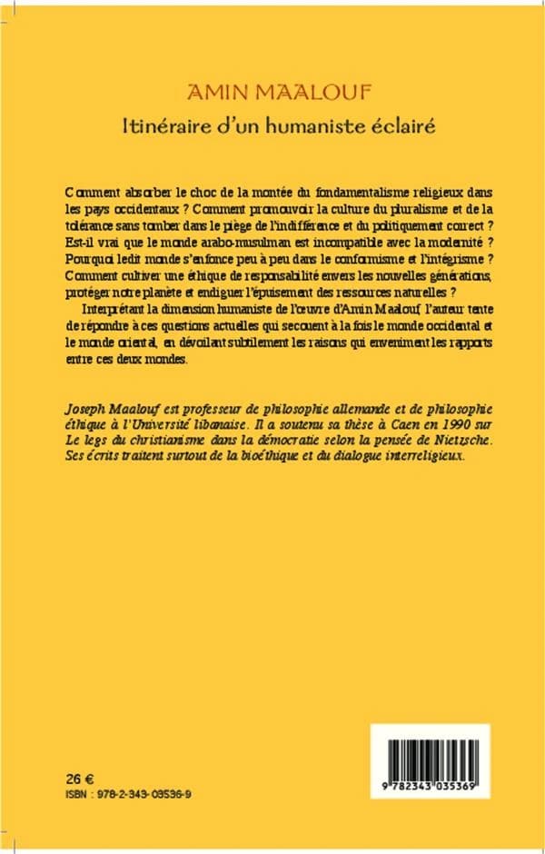 Amin Maalouf : itinéraire d'un humaniste éclairé