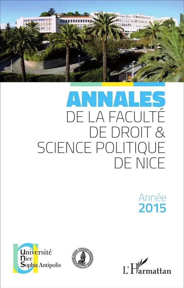 Annales de la faculté de droit et science politique de Nice ; année 2015
