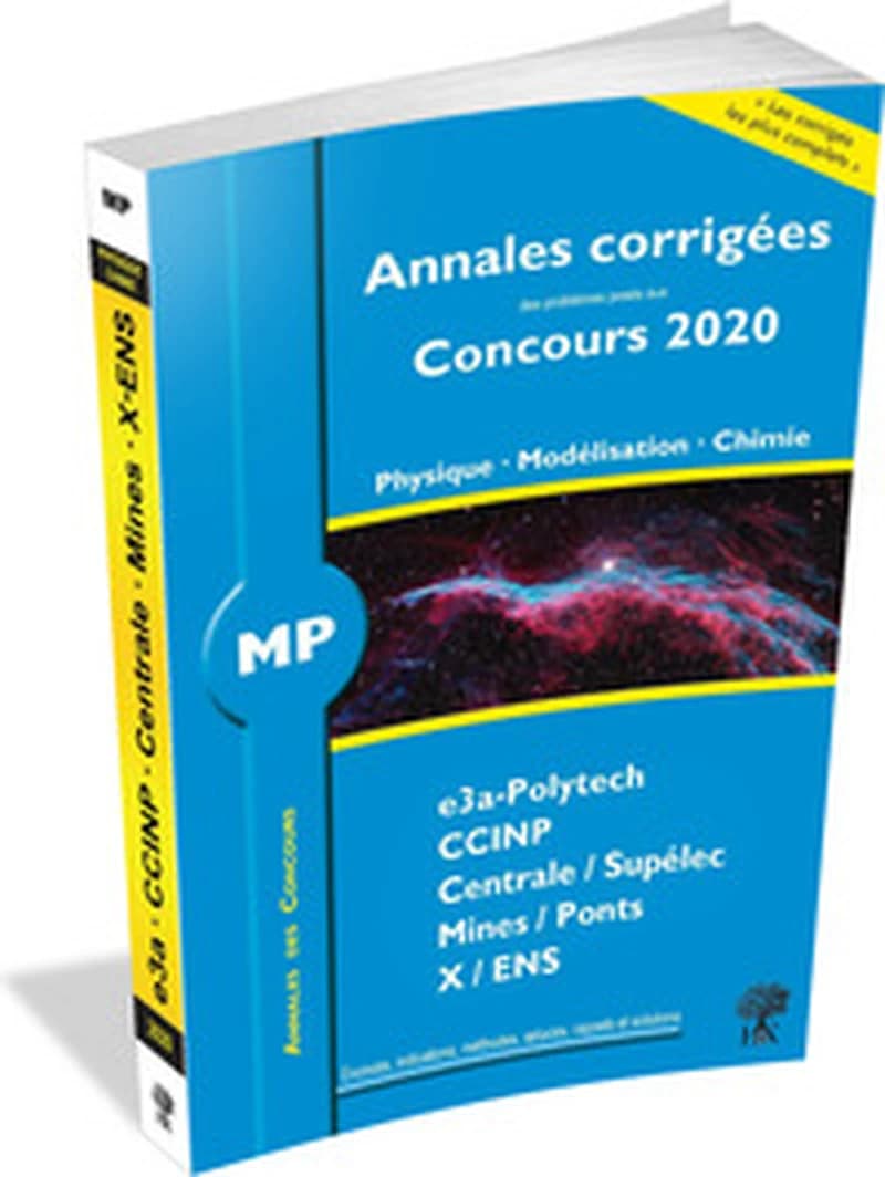 MP physique, modélisation, chimie 2020