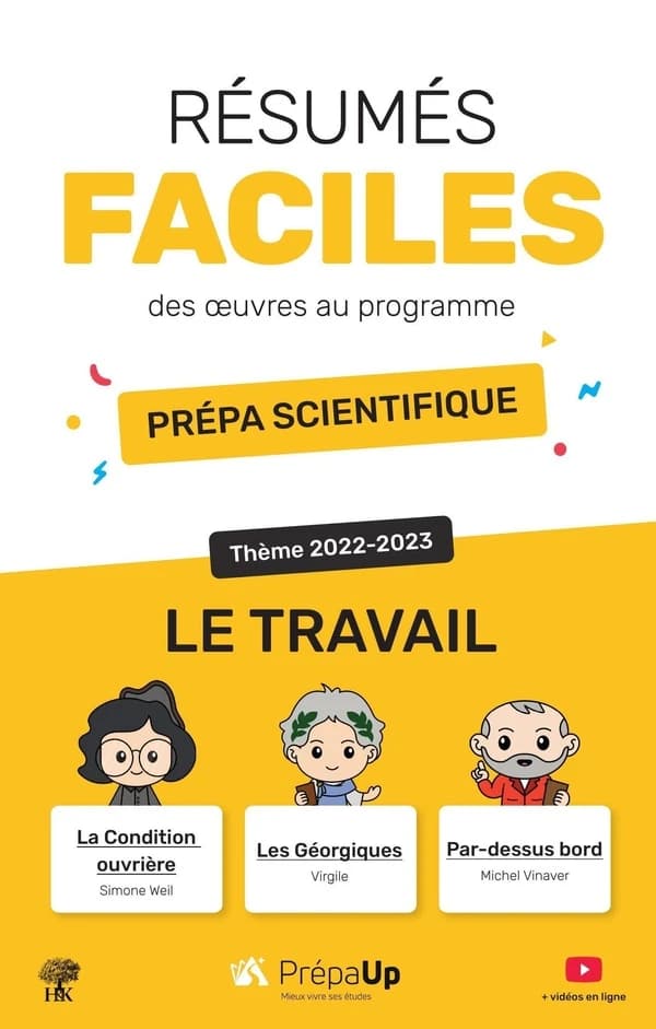 Le travail : résumés faciles des oeuvres au programme : prépa scientifique : thème 2022-2023