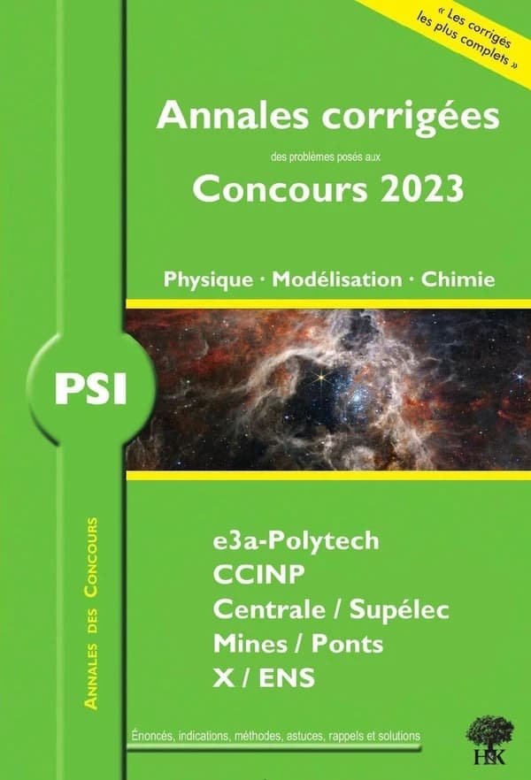 PSI physique, modélisation, chimie 2023