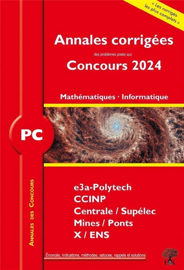 PC mathématiques, informatique 2024