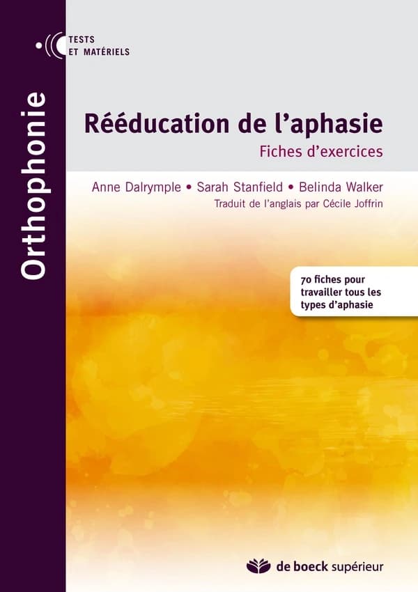 Rééducation de l'aphasie : fiches d'exercices