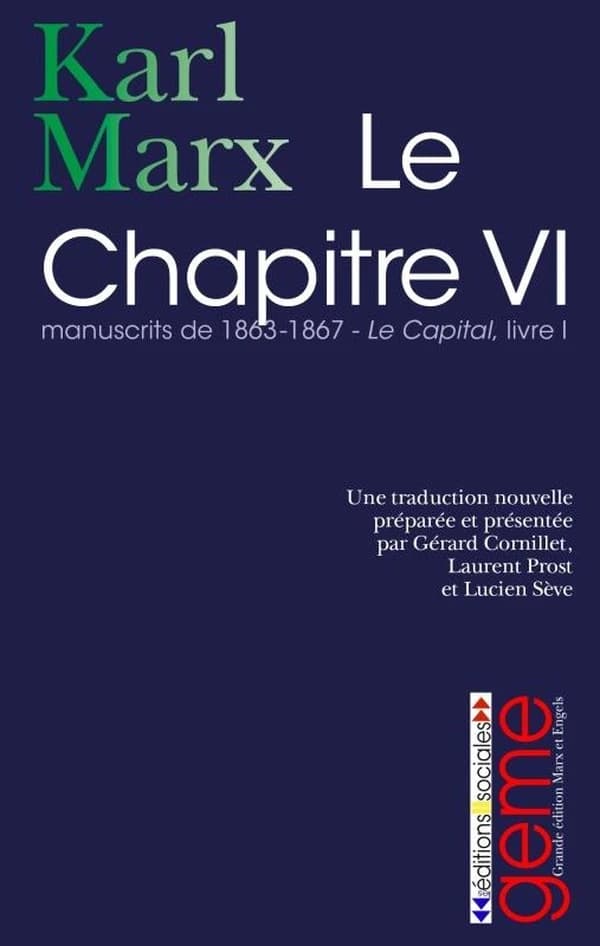Le Chapitre VI : Manuscrits de 1863-1867, Le Capital Livre I