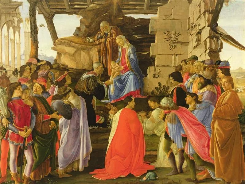 Calendrier de l'avent l'adoration des mages : Botticelli